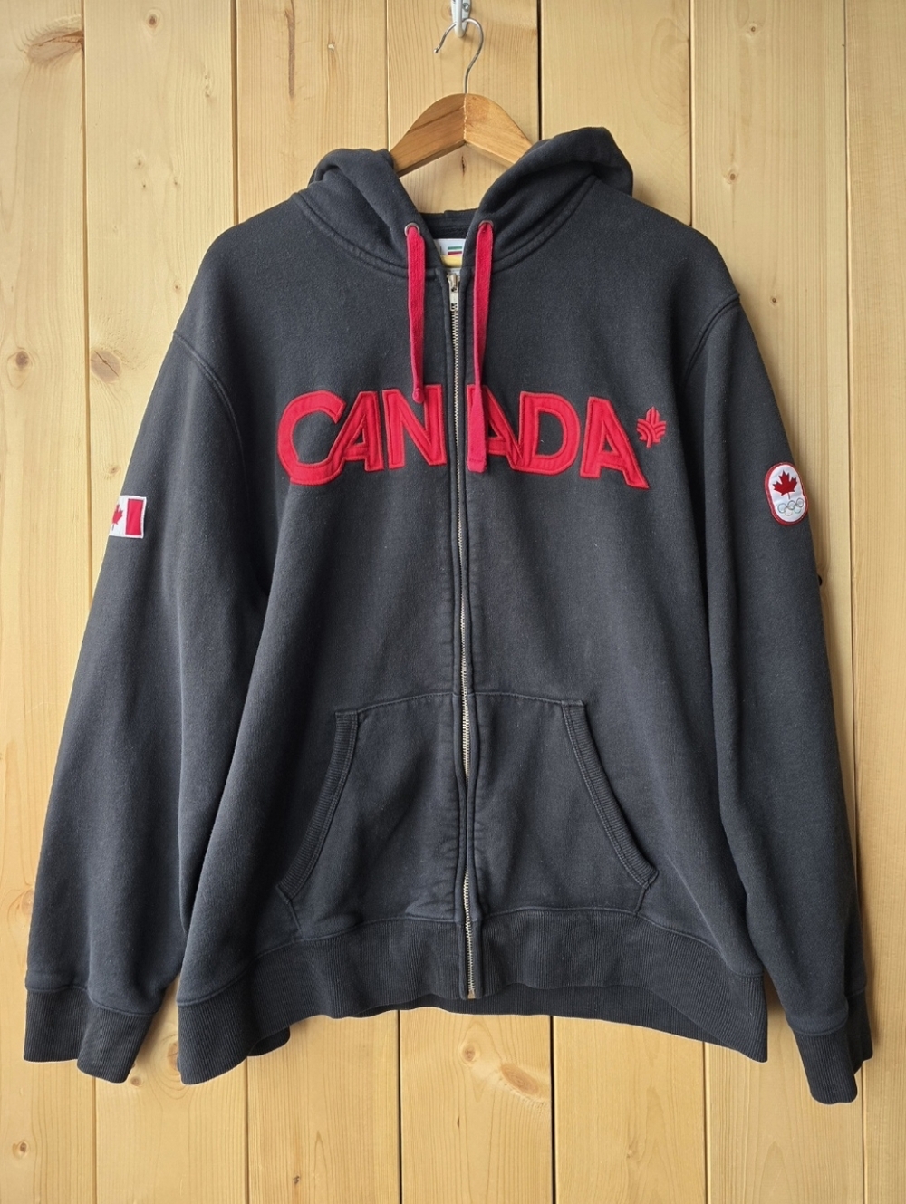Hudson's Bay Company Team Canada Olympic Zip Up Hoodie Sweater Mens XL